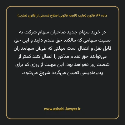 ماده ۱۶۶ لایحه اصلاحی قانون تجارت