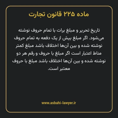 ماده ۲۲۵ قانون تجارت