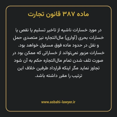 ماده ۳۸۷ قانون تجارت