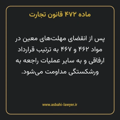 ماده ۴۷۲ قانون تجارت