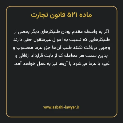 ماده ۵۲۱ قانون تجارت