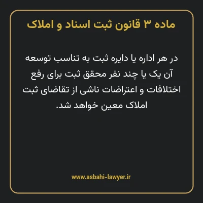 ماده ۳ قانون ثبت اسناد و املاک