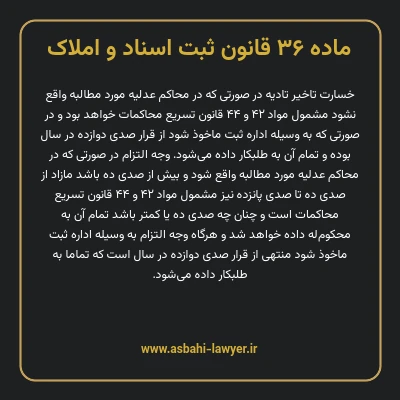 ماده ۳۶ قانون ثبت اسناد و املاک