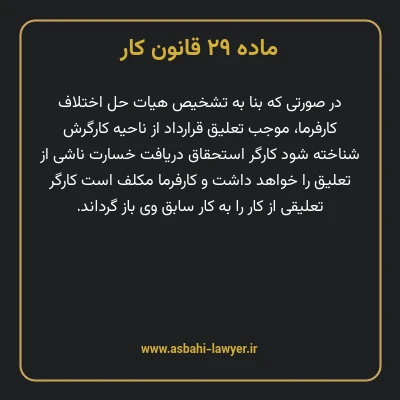 ماده ۲۹ قانون کار