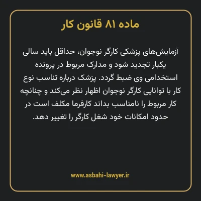 ماده ۸۱ قانون کار