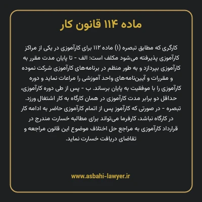 ماده ۱۱۴ قانون کار