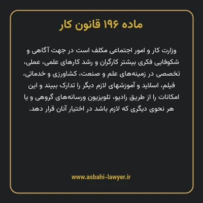 ماده ۱۹۶ قانون کار