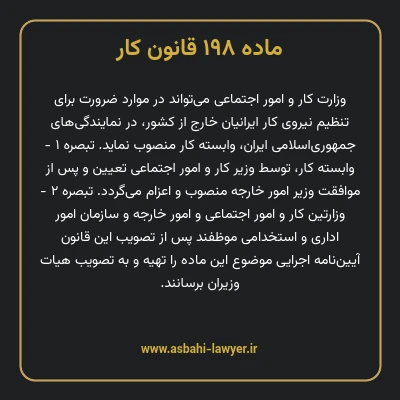 ماده ۱۹۸ قانون کار