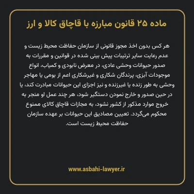 ماده ۲۵ قانون مبارزه با قاچاق کالا و ارز