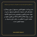 ماده ۵۹ قانون بیمه اجباری خسارات وارد شده به شخص ثالث در اثر حوادث ناشی از وسایل نقلیه