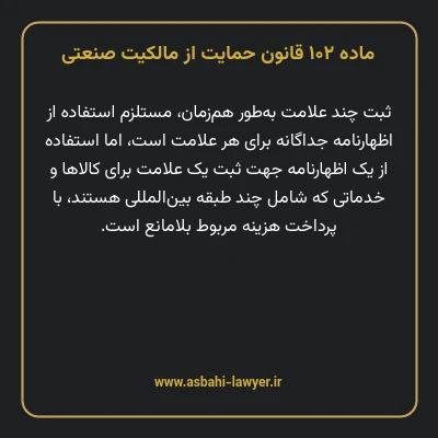 ماده ۱۰۲ قانون حمایت از مالکیت صنعتی