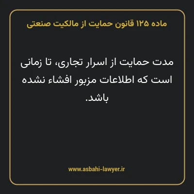 ماده ۱۲۵ قانون حمایت از مالکیت صنعتی