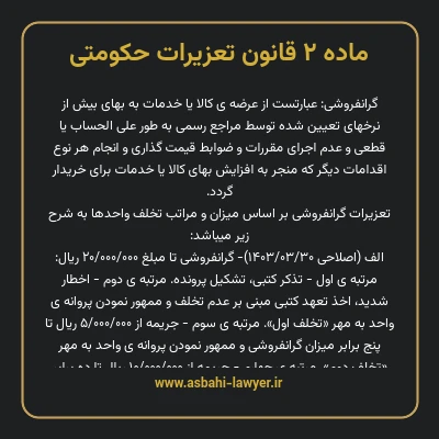 ماده ۲ قانون تعزیرات حکومتی
