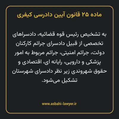 ماده ۲۵ قانون آیین دادرسی کیفری