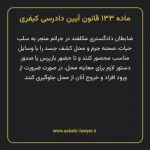ماده ۱۳۳ قانون آیین دادرسی کیفری مصوب ١٣٩٢