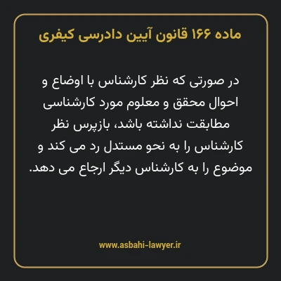 ماده ۱۶۶ قانون آیین دادرسی کیفری
