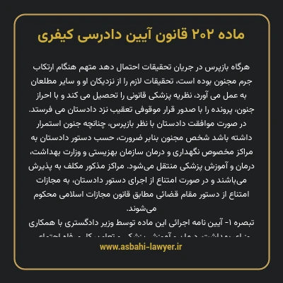 ماده ۲۰۲ قانون آیین دادرسی کیفری