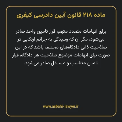 ماده ۲۱۸ قانون آیین دادرسی کیفری