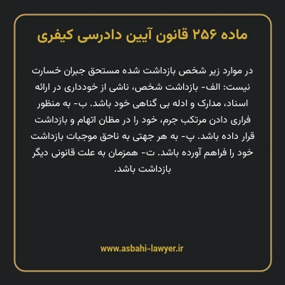 ماده ۲۵۶ قانون آیین دادرسی کیفری