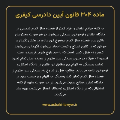 ماده ۳۰۴ قانون آیین دادرسی کیفری