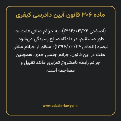 ماده ۳۰۶ قانون آیین دادرسی کیفری