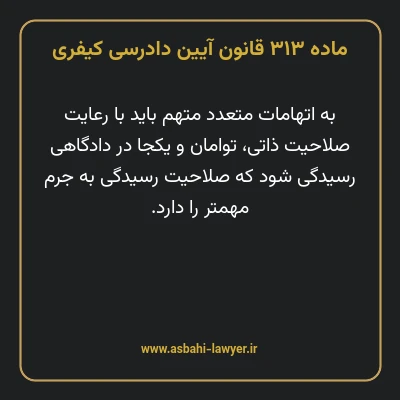 ماده ۳۱۳ قانون آیین دادرسی کیفری