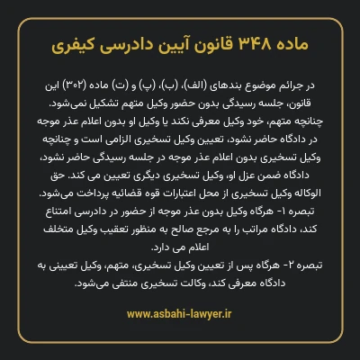 ماده ۳۴۸ قانون آیین دادرسی کیفری