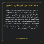 ماده ۵۵۵ قانون آیین دادرسی کیفری مصوب ١٣٩٢