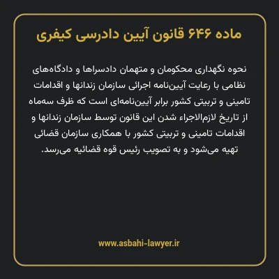 ماده ۶۴۶ قانون آیین دادرسی کیفری