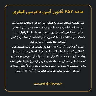 ماده ۶۵۲ قانون آیین دادرسی کیفری