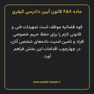 ماده ۶۵۸ قانون آیین دادرسی کیفری