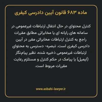 ماده ۶۸۳ قانون آیین دادرسی کیفری