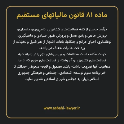 ماده ۸۱ قانون مالیات های مستقیم