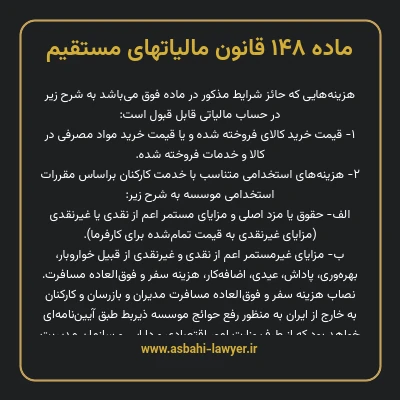 ماده ۱۴۸ قانون مالیات های مستقیم