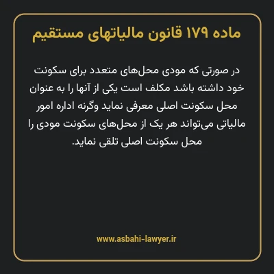 ماده ۱۷۹ قانون مالیات های مستقیم