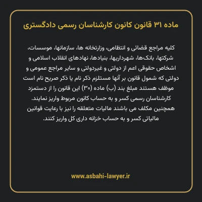 ماده ۳۱ قانون کانون کارشناسان رسمی دادگستری